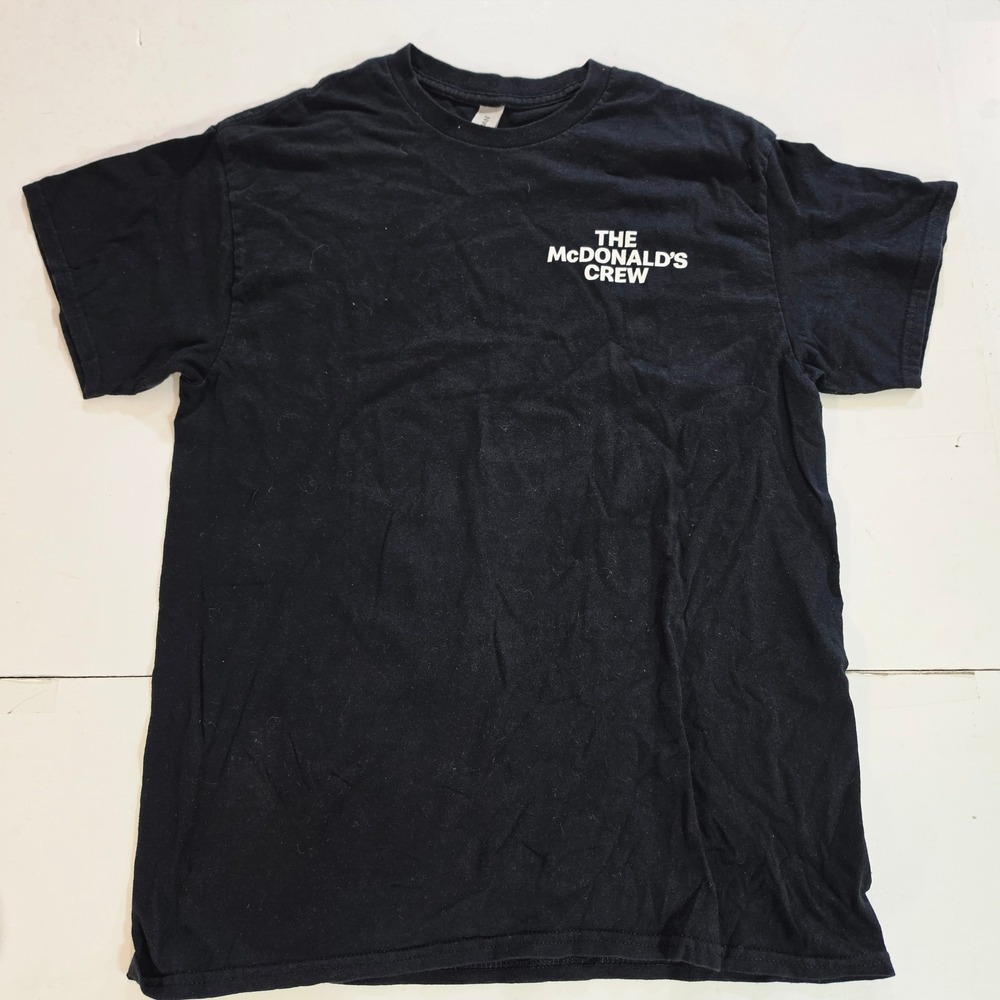 McDonalds Crew Shirt Black As Featured In Loki Seinfeld Space Jam Mens Medium